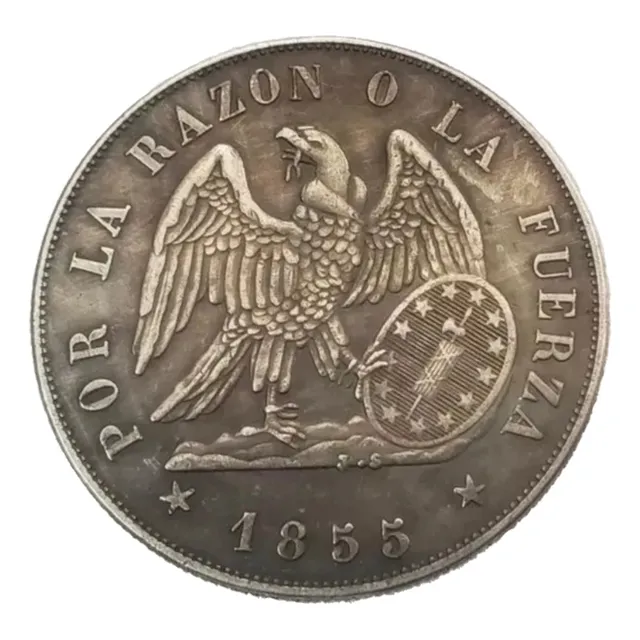Moneda Antigua Chile 1 Peso 1855 Reproducción Colección