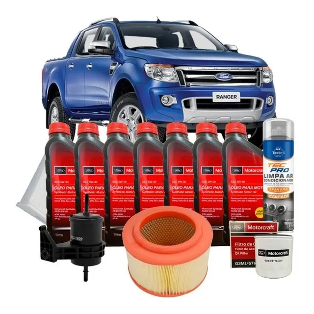 Kit Revisão Ranger 2.5 Flex Troca De Óleo Original Ford 5w30