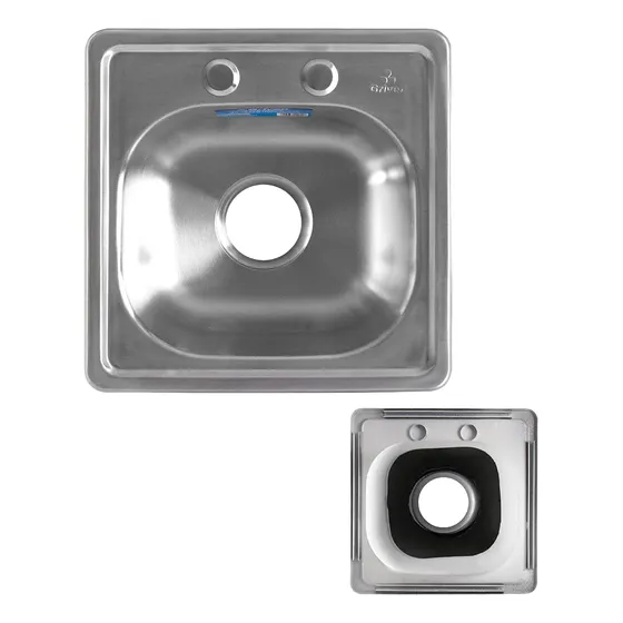 Fregadero Acero Inoxidable Sencillo 15x15x6 Griven