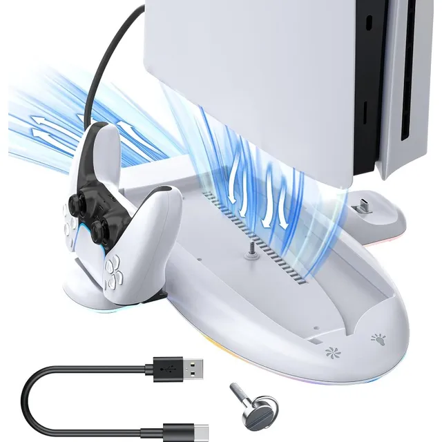Base Soporte De Enfriamiento Y Carga Ps5 Slim Digital/disco