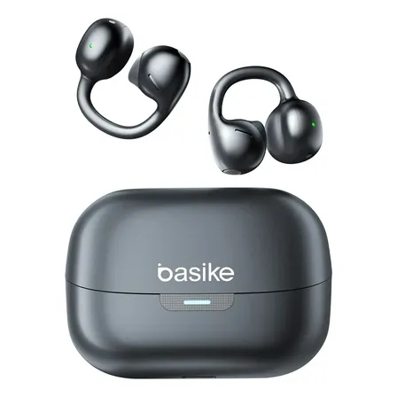 Fone de Ouvido Aberto Basike OWS Bluetooth 6.0 Com 42h de Bateria e 4 Microfones ENC