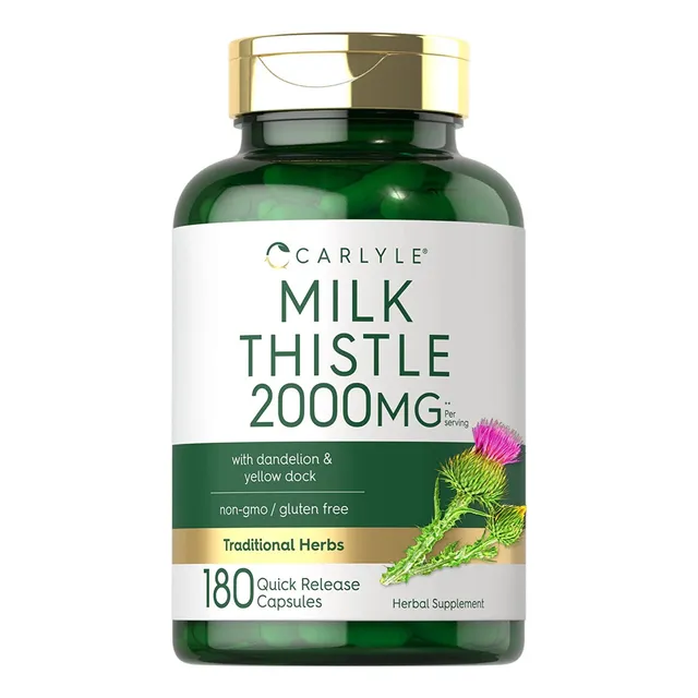 Milk Thistle Cardo Mariano 2000mg Carlyle 180 Capsulas