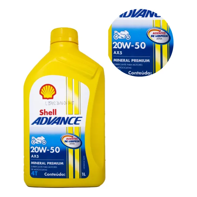 Shell Advance 20w-50 Ax5 1l Moto/quadriciclo