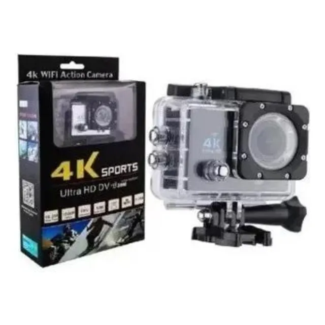 Camara 4k Deportiva Wifi Sumergible 30mt Sports Casco Moto