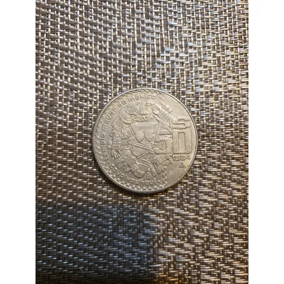 Moneda Antigua $50 Templo Mayor 1984