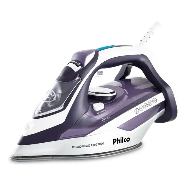 Ferro De Passar Roupa Philco A Vapor 1200w Pfe Nano Ceramic