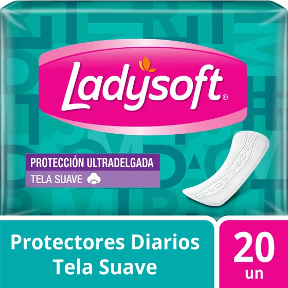 Protector Diario Ladysoft Ultradelgada Tela Suave 20 Un