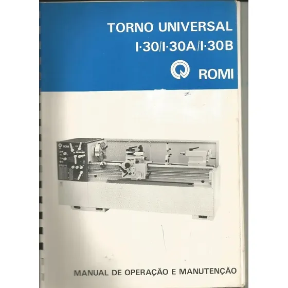 Manual Operação E Manutenção Torno Romi I-30