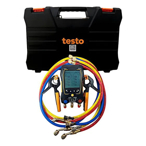 Manifold Digital Bluetooth + 2 Pinzas + Mangueras Testo 550s