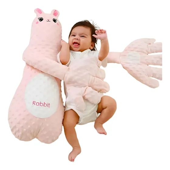 Almohada Peluche Para Dormir Apego Con Movimiento Y Musica Color Rosa