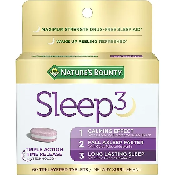 Sleep 3 Melatonin Y L Theanina 60 Tabletas Nature S Bounty