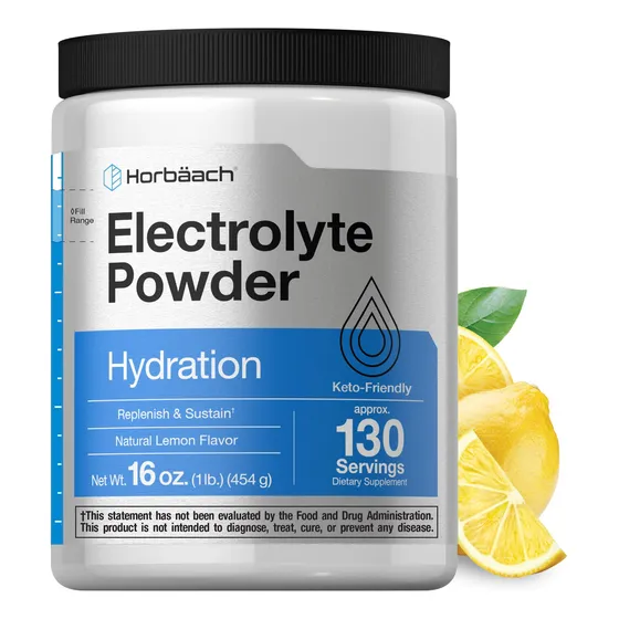 Electrolitos En Polvo Horbäach 473 Ml 130 Porciones Sabor Li
