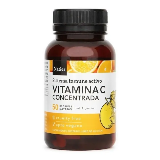 Vitamina C Concentrada Natier Sistema Inmune X 50 Cápsulas