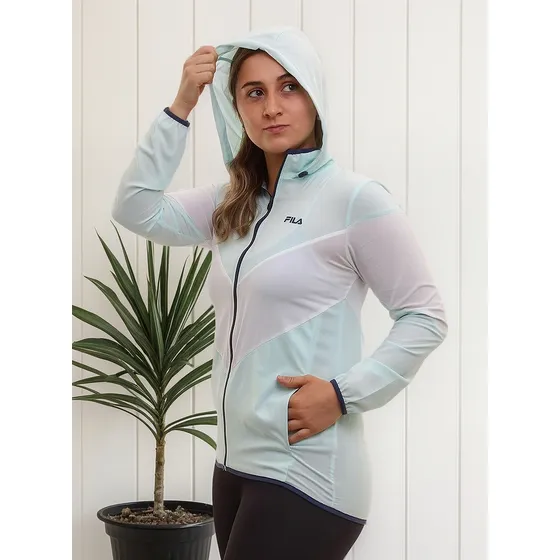 Campera Running Dama Fila Rompe Viento Liviana Entrenamiento
