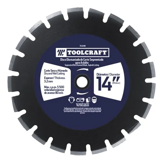 Disco Diamantado De Corte Segmentado 14  Tc4498 Toolcraft