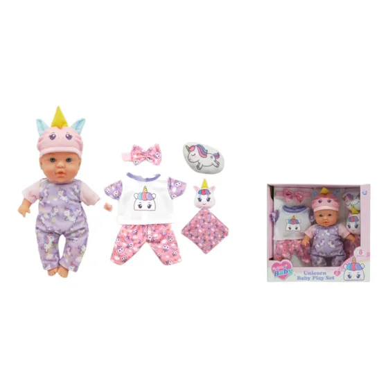 Muñeca Bebe Unicornio 30 cm con Accesorios - My Little Baby