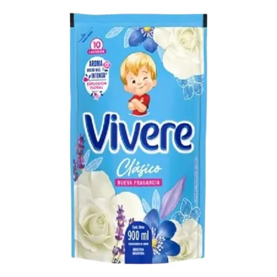 Pack Suavizante Vivere Clásico Dp 900ml X 12u - Dh Tienda