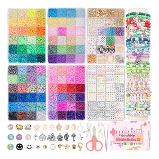 Kit Para Hacer Pulseras 6 Cajas 9000 Cuentas De Arcilla 5000 Kit Para Hacer Pulseras 6 Cajas 9000 Cuentas De Arcilla 5000