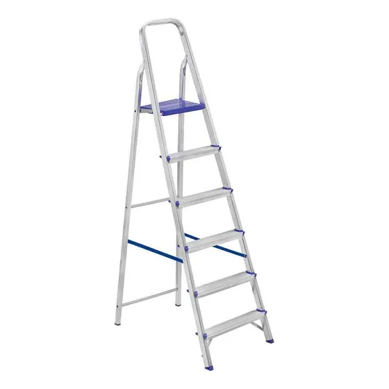 Escalera De Aluminio Franca Tijera De 6 Escalones