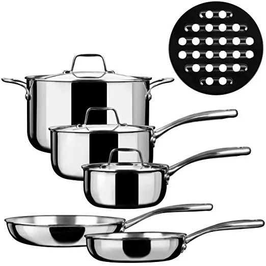 Duxtop Ssc-9pc 9 Pieza Entera-clad Tri-ply Inducción Utensil