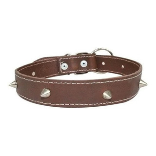 Collar De Piel Con Picos Para Perro Talla #6 Collar De Piel Con Picos Para Perro Talla #6