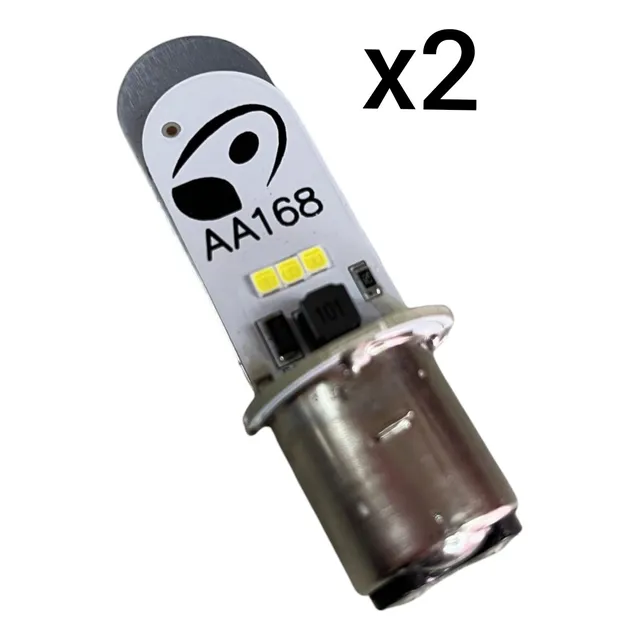 Bombillo De Faro Led Para Moto 2 Contactos 2 Caras