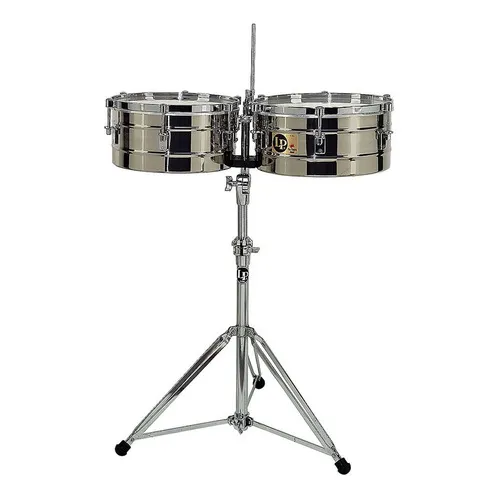 Timbales Lp Lp256-s Tito Puente 13 Y 14 Pulgadas Con Atril