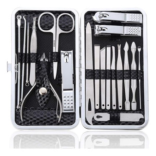 Juego De Cortaúñas D/acero Inox. P/manicura, Pedicura, 19 Pz Juego De Cortaúñas D/acero Inox. P/manicura, Pedicura, 19 Pz