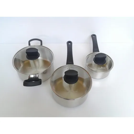 Juego De 3 Ollas Magefesa Acero Inoxidable