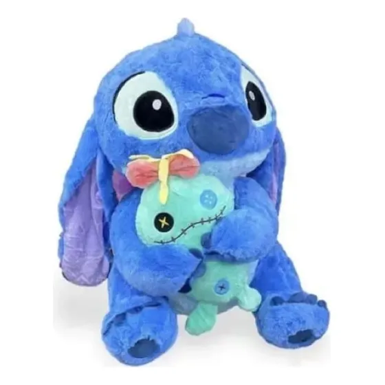 Peluche Stitch Y Trapo Casi 45cm Excelente Calidad Importado