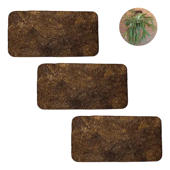 Kit 3 Placa Painel Fibra Coco Para Plantas Trepadeira Coquim