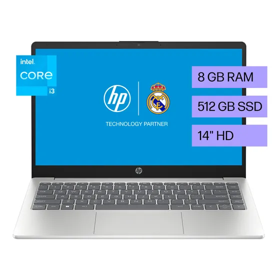 Notebook HP 14-ep0029la, Intel Core i3, 8 GB RAM, 512 GB SSD, 14, HD Windows 11 Home