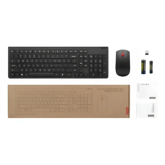 Kit Teclado Mouse Lenovo Inalambrico Optico Ingles (n)