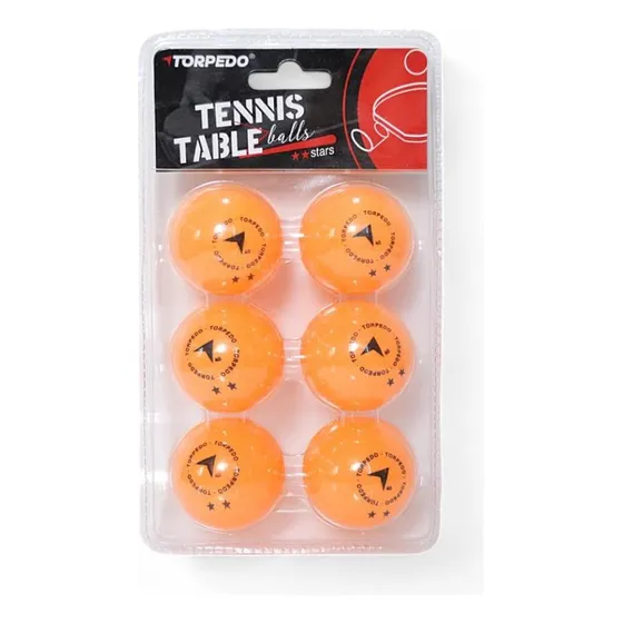 Set 6 Pelotas Ping Pong Torpedo Tmpelent002 Naranjo