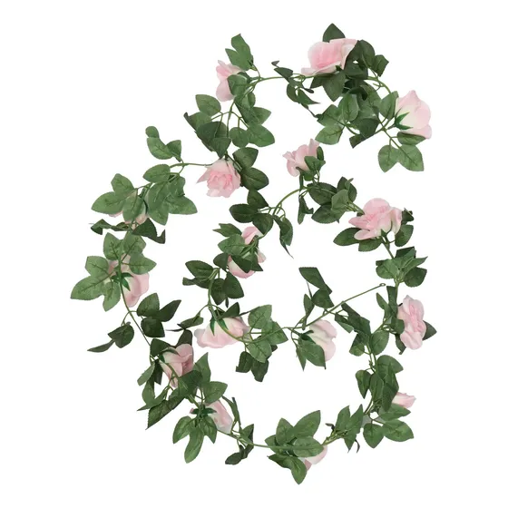 Enredadera Artificial Flores Decoracion Plantas Pared Secas Color Rosa Claro