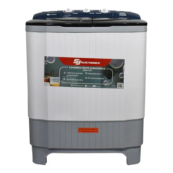 Lavadora Doble Tina 6 Kg Gris Sj Electronics