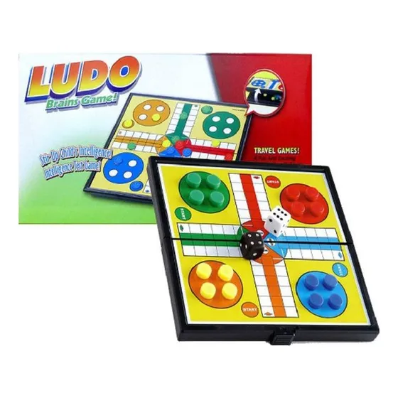 Ludo Juego De Mesa Magnético 27cm X 27cm Grande