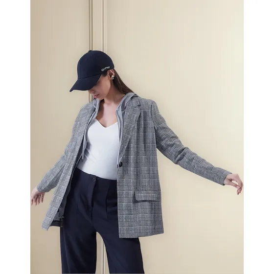 Blazer Mujer Ostu Blazer Gris Viscosa 40400012-9501