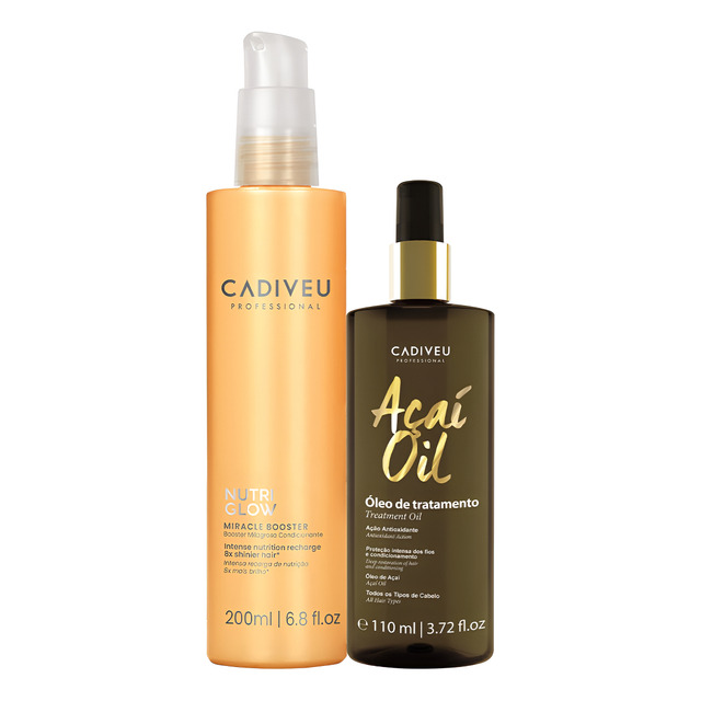 Kit Cadiveu Professional Nutri Glow Booster Fluído+açaí Oil Kit Cadiveu Professional Nutri Glow Booster Fluído+açaí Oil