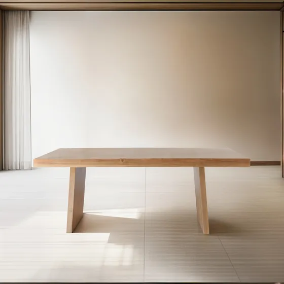 Mesa De Comedor De Madera Kiri 240x120 Marrón Marrón