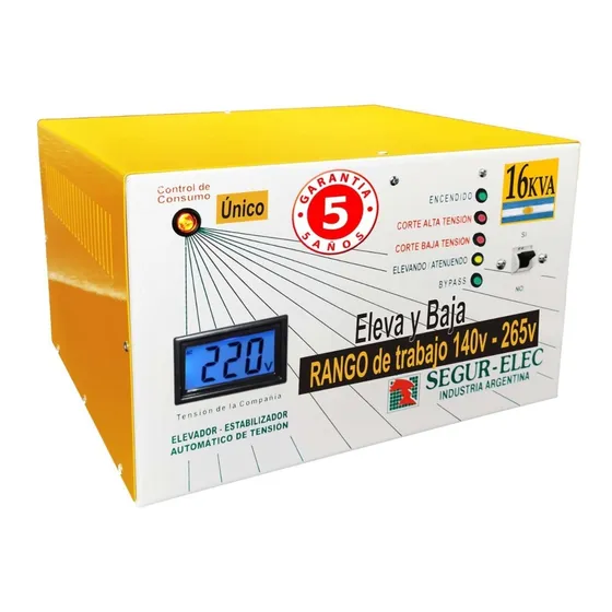 Estabilizador de tensión Segur-Elec Automático 16KVA 16000VA R110-265V
