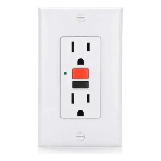 Tomacorriente Doble De Seguridad Gfci Color Blanco