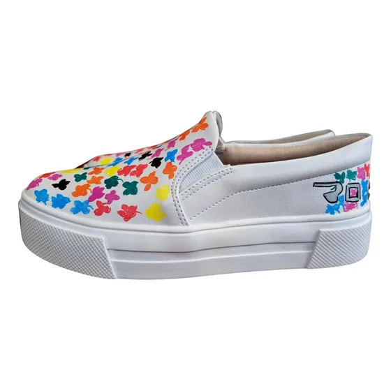 Zapatillas Sua Cia Pintadas A Mano. Diseño Exclusivo