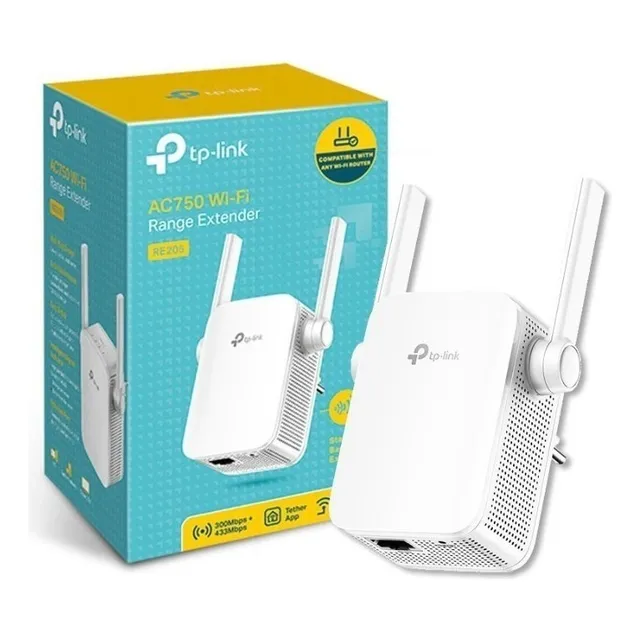 Extensor Repetidor Wifi Dual Band Ac750 Tp-link Re205 Color Blanco