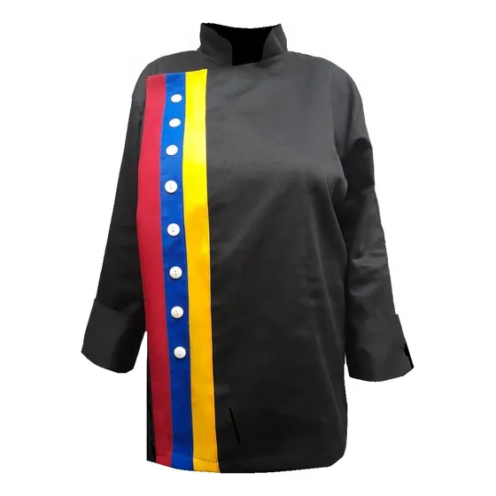 Filipina Chaqueta De Chef Tela Drill Tricolor