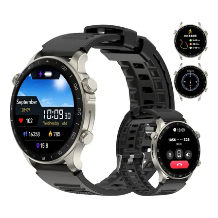 Relógio Smartwatch Peje G13 1.43 Amoled 3atm Bluetooth 5.3 Preto Silicone Prateado