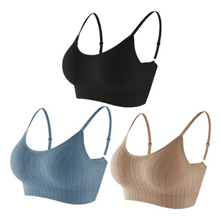 3 Unidades Brasier Push-up Sin Aro, Ropa Interior Cómodo 3 Unidades Brasier Push-up Sin Aro, Ropa Interior Cómodo
