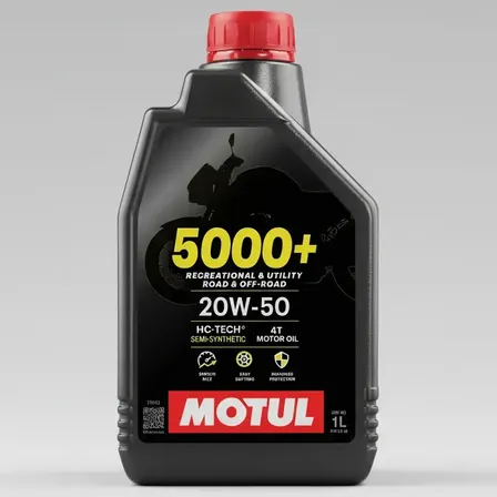 Óleo Motor Motul 5000+ 20W50 4T Semissintético para Moto 1L