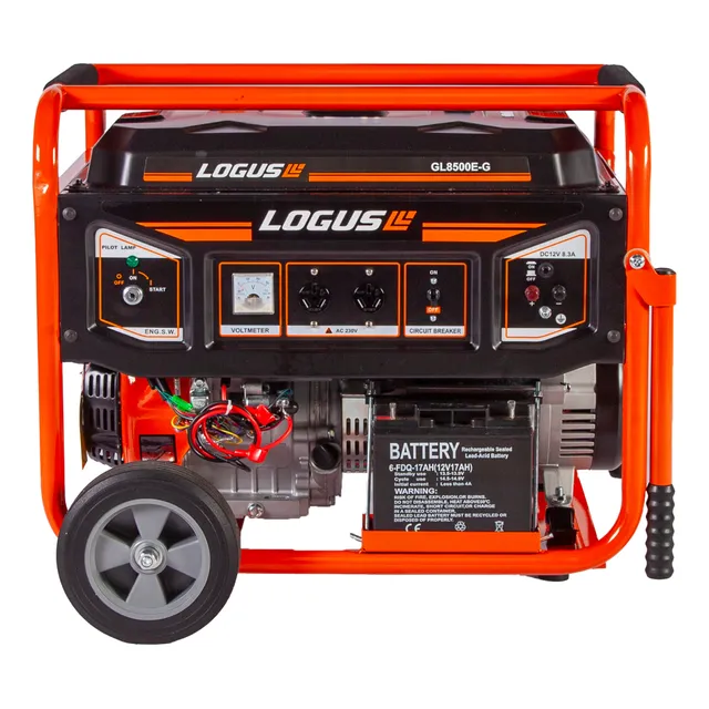 Generador Electrico Logus Gas - Nafta 8500 Watts Con Ruedas