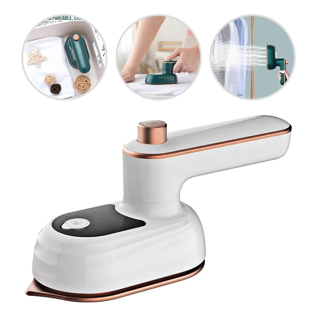 Mini Ferro De Passar Roupa A Vapor Para Viagem Bivolt Branco 127/220v
